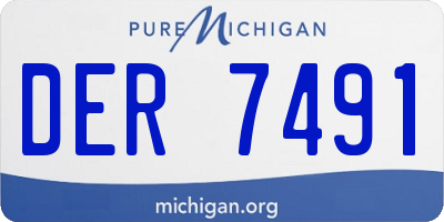 MI license plate DER7491
