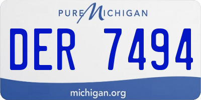 MI license plate DER7494