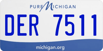 MI license plate DER7511