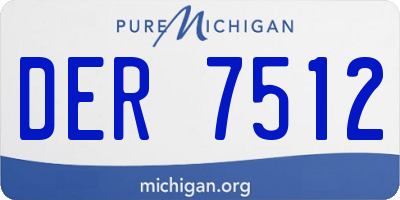 MI license plate DER7512