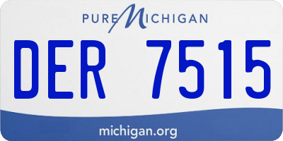 MI license plate DER7515