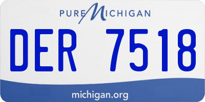 MI license plate DER7518
