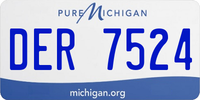 MI license plate DER7524