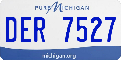 MI license plate DER7527
