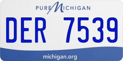 MI license plate DER7539