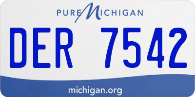 MI license plate DER7542