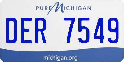 MI license plate DER7549