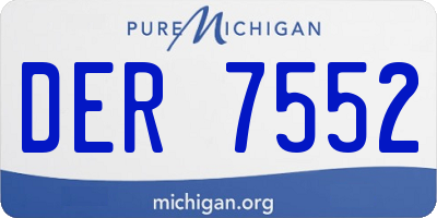 MI license plate DER7552
