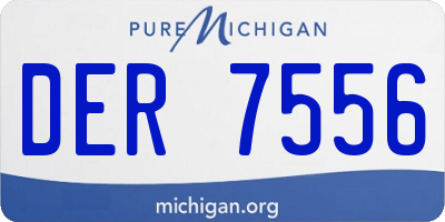 MI license plate DER7556