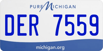 MI license plate DER7559