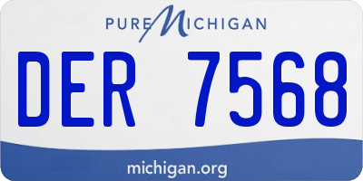 MI license plate DER7568
