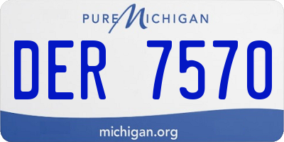 MI license plate DER7570
