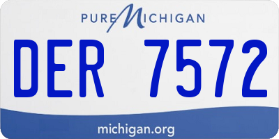 MI license plate DER7572