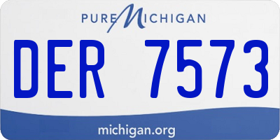 MI license plate DER7573