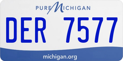 MI license plate DER7577