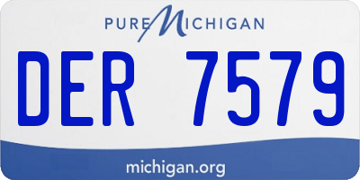 MI license plate DER7579