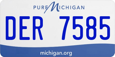 MI license plate DER7585