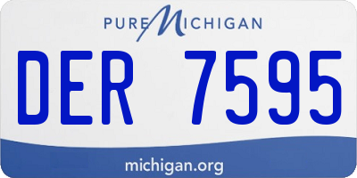 MI license plate DER7595