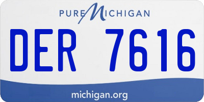 MI license plate DER7616