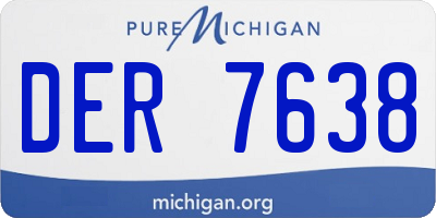 MI license plate DER7638