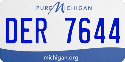 MI license plate DER7644