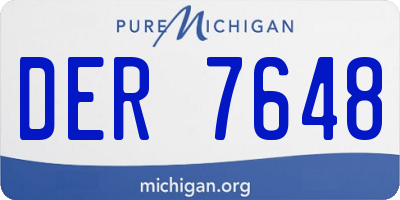 MI license plate DER7648