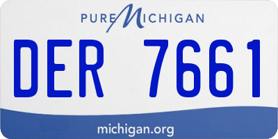 MI license plate DER7661
