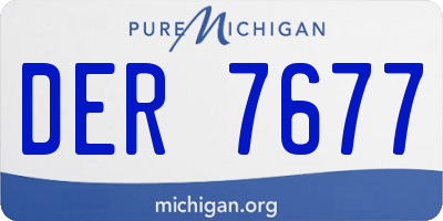 MI license plate DER7677