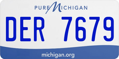 MI license plate DER7679