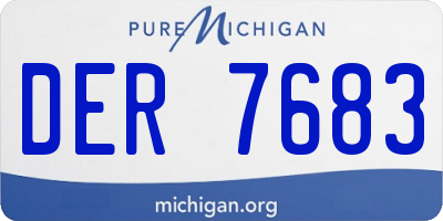 MI license plate DER7683