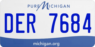 MI license plate DER7684