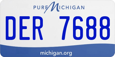 MI license plate DER7688