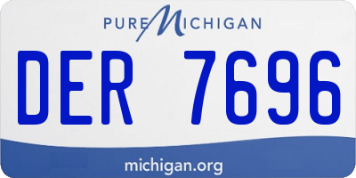 MI license plate DER7696