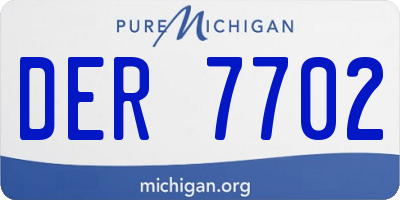 MI license plate DER7702
