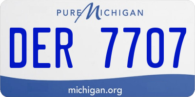 MI license plate DER7707