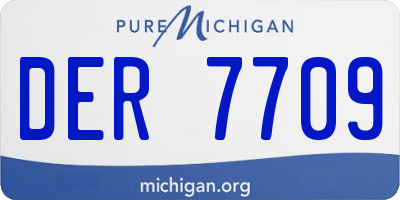 MI license plate DER7709