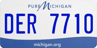 MI license plate DER7710