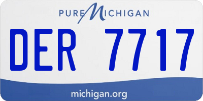 MI license plate DER7717