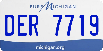 MI license plate DER7719