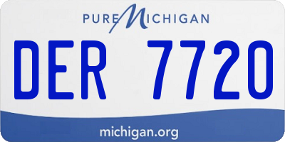 MI license plate DER7720
