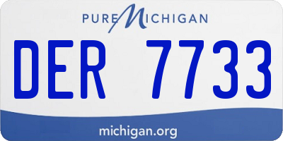 MI license plate DER7733