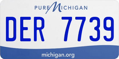 MI license plate DER7739