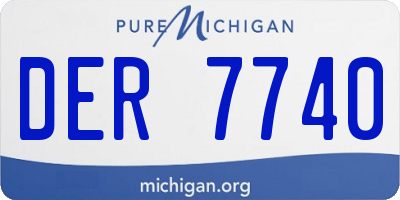 MI license plate DER7740