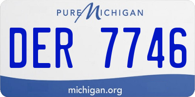 MI license plate DER7746