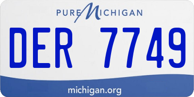 MI license plate DER7749