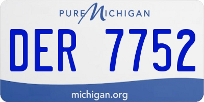 MI license plate DER7752