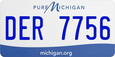 MI license plate DER7756