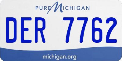 MI license plate DER7762
