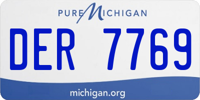 MI license plate DER7769
