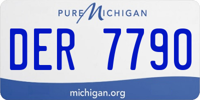 MI license plate DER7790